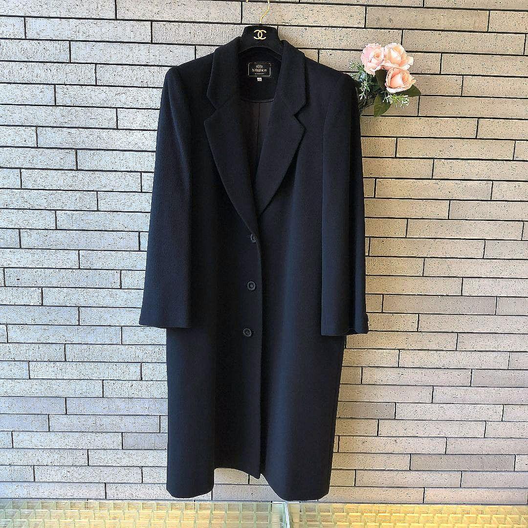 ❤ホタ【ROMAN】✨極美品　カシミヤ100%　チェスターコート　黒