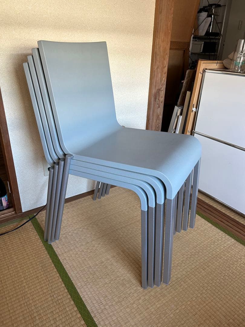 グレー ヴィトラ スタッキングチェア(4脚セット)