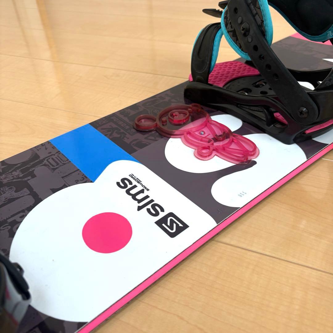 【116㎝】SIMS シムス スノーボード、ビンディングのセット