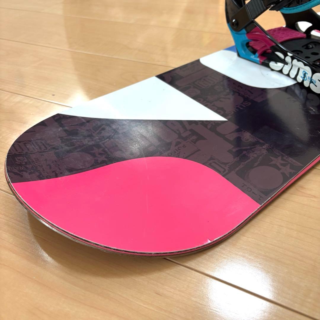 【116㎝】SIMS シムス スノーボード、ビンディングのセット