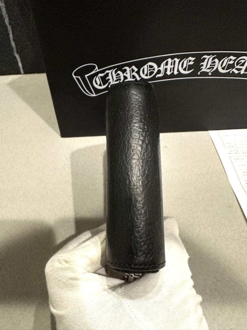 【インボイス原本あり】クロムハーツSQ ZIP BILLレザー ウォレット 財布