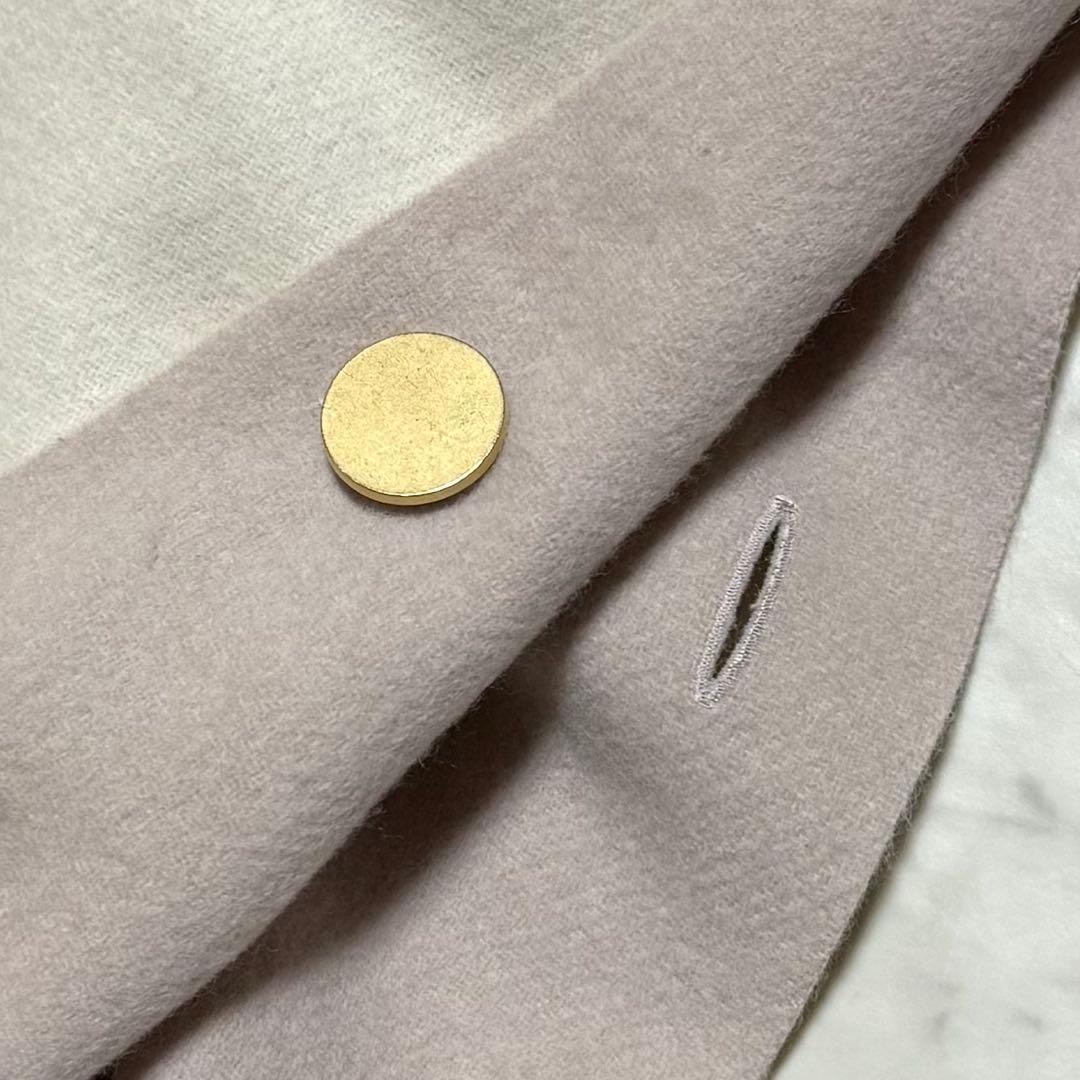 Diagram ポンチョ 2way フォックスファー アイボリー×ライトピンク