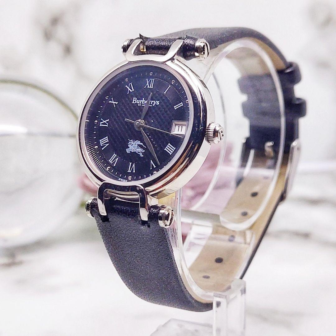 Burberry バーバリー ブラック 腕時計 レディース デイト ローマン