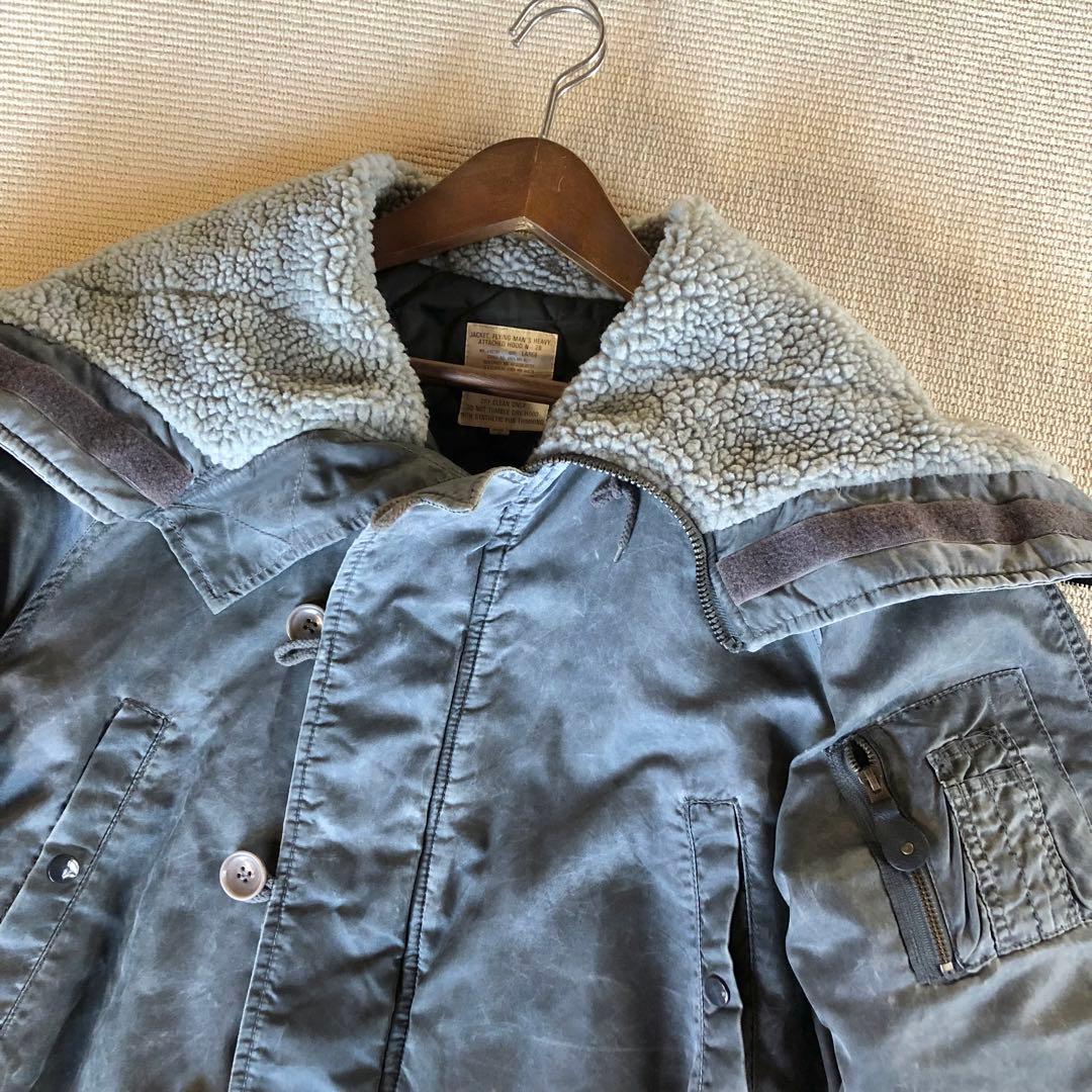 希少品 N-2B フライトジャケット 白化 ナイロン IDEAL 短丈 y2k