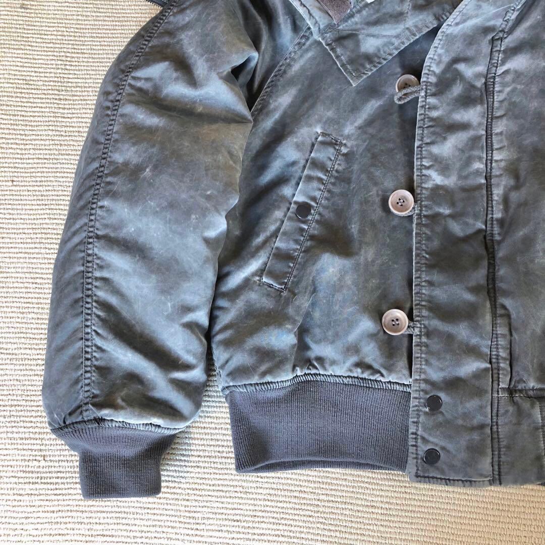 希少品 N-2B フライトジャケット 白化 ナイロン IDEAL 短丈 y2k