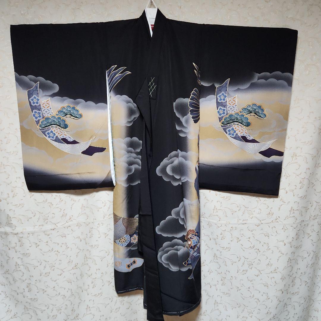 (ふがし)#8-046 (保管品) 正絹 男児 お宮参り きもの