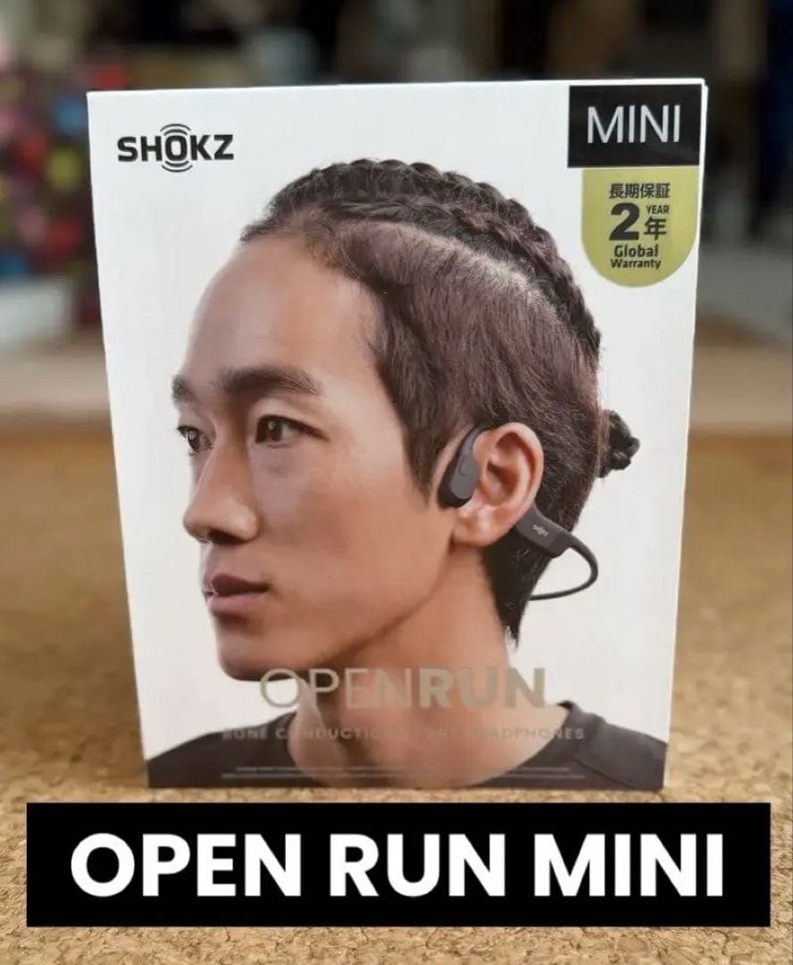 【美品】SHOKZ 骨伝導イヤホン OPENRUN MINI Black 黒
