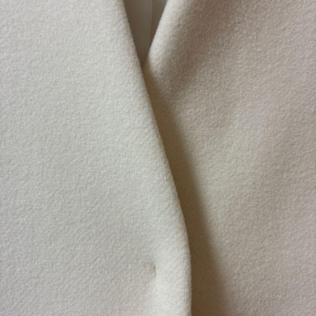 タグ付き　23区 44ホワイト ノーカラーコート　イタリア製