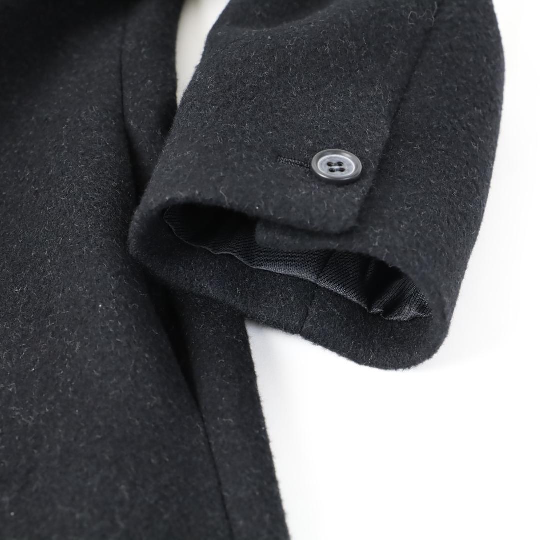 774 新品 TO BE CHIC ノーカラーダブルウール ロングコート 40