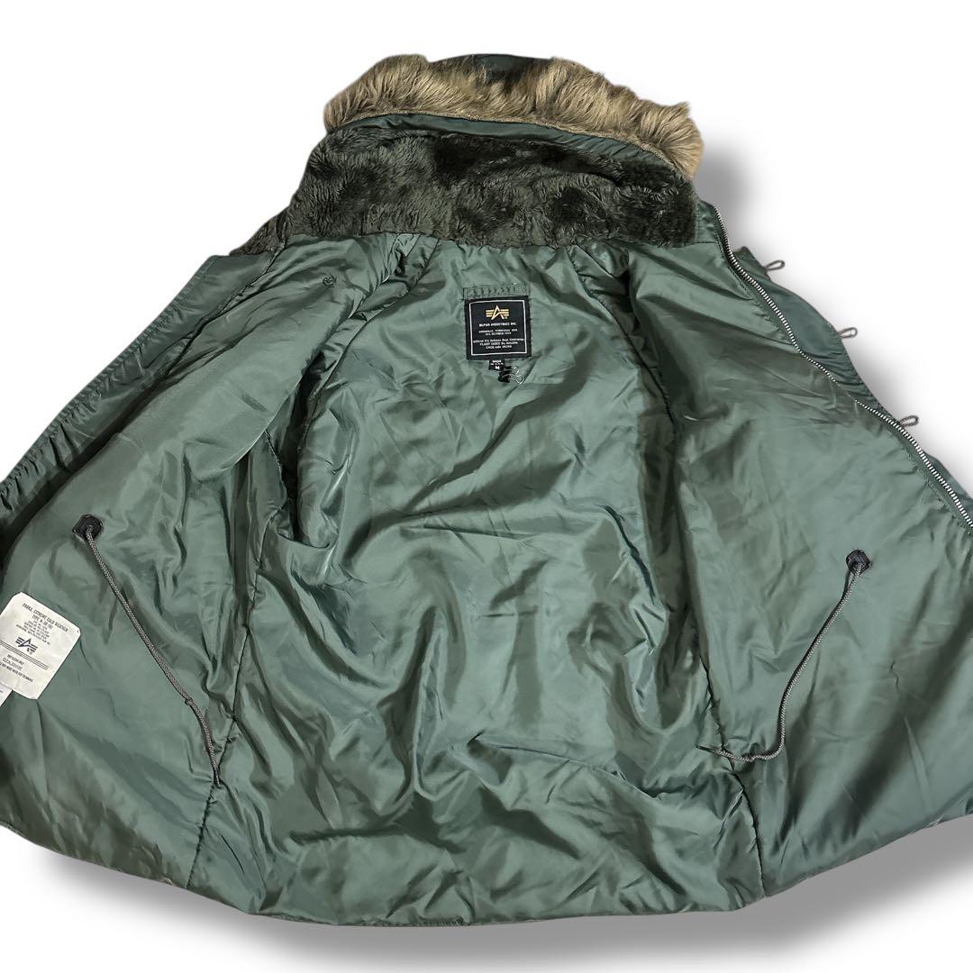 USA製 ALPHA N-3B フライトパーカー ミリタリー カーキ M-L相当