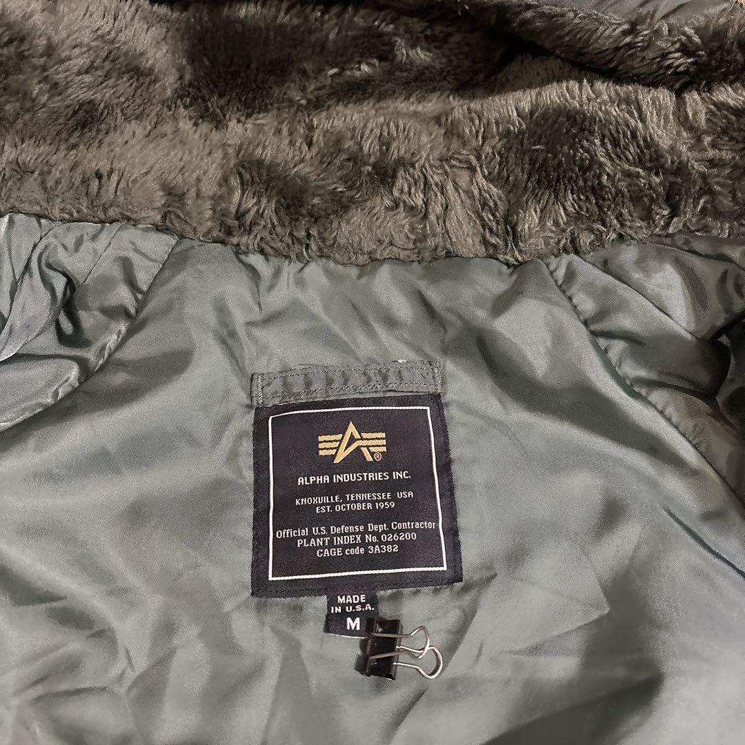 USA製 ALPHA N-3B フライトパーカー ミリタリー カーキ M-L相当