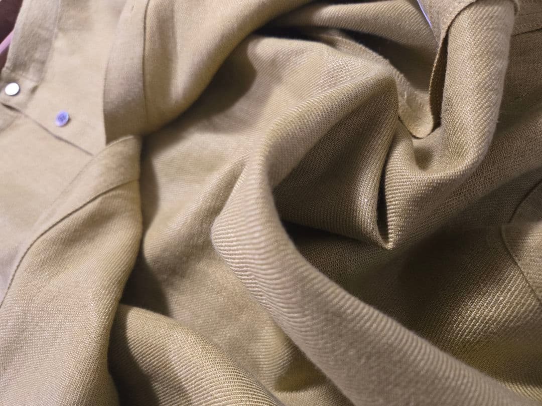 最終価格 【日本製】wafu. プレミアムリネンシャツジャケット 厚地