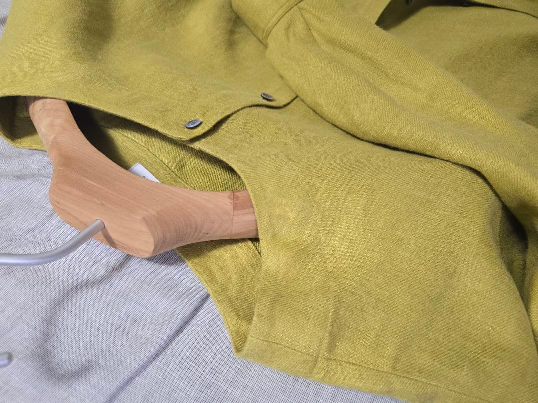 最終価格 【日本製】wafu. プレミアムリネンシャツジャケット 厚地