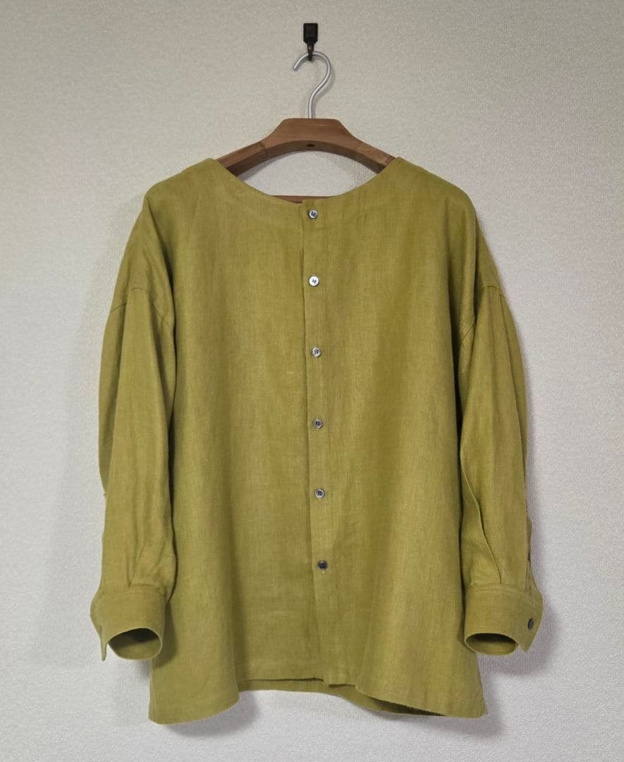 最終価格 【日本製】wafu. プレミアムリネンシャツジャケット 厚地