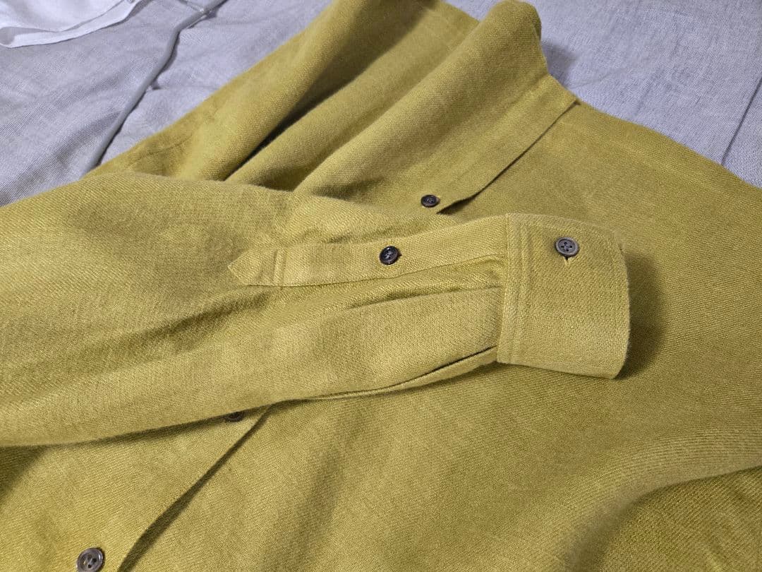 最終価格 【日本製】wafu. プレミアムリネンシャツジャケット 厚地