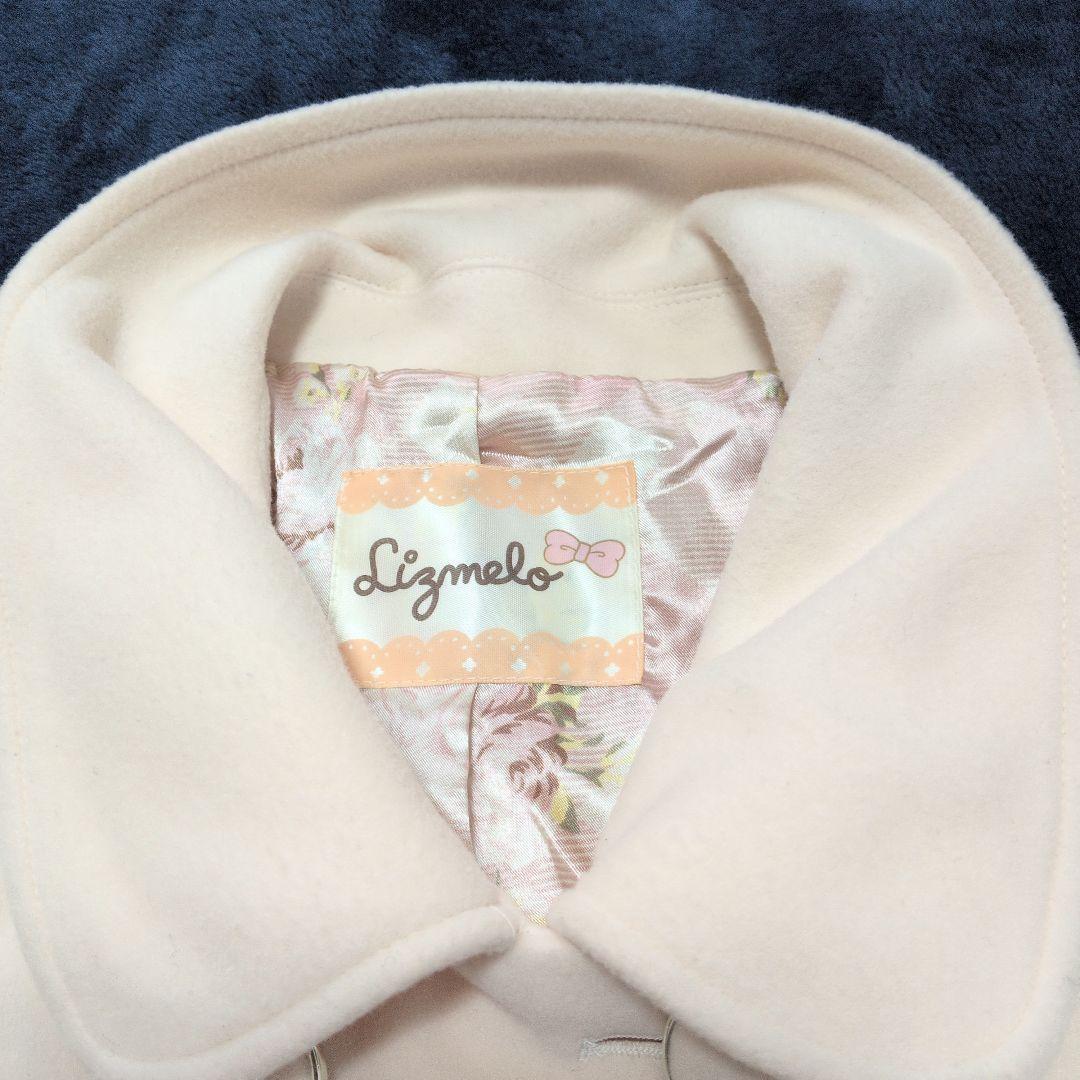 リズメロ ピーコート ダブルブレスト リボン フリル アイボリー マイメロコラボ