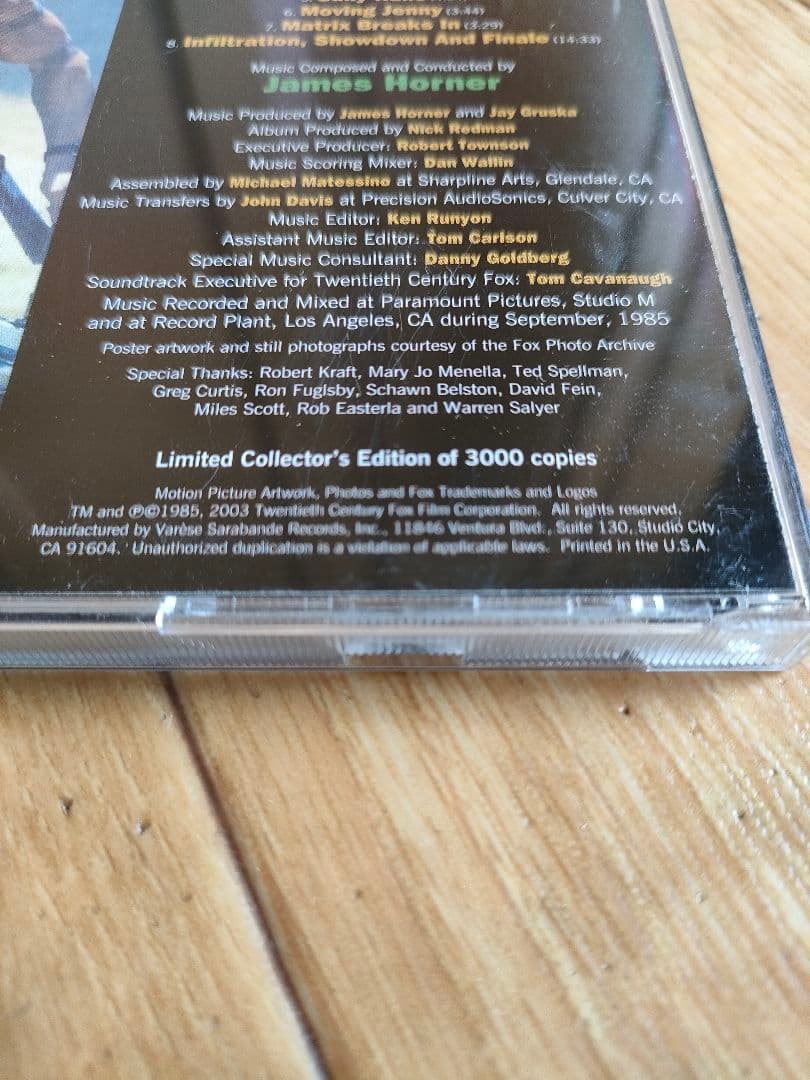 レア 2003年盤 3000枚限定 コマンドー サウンドトラック OST