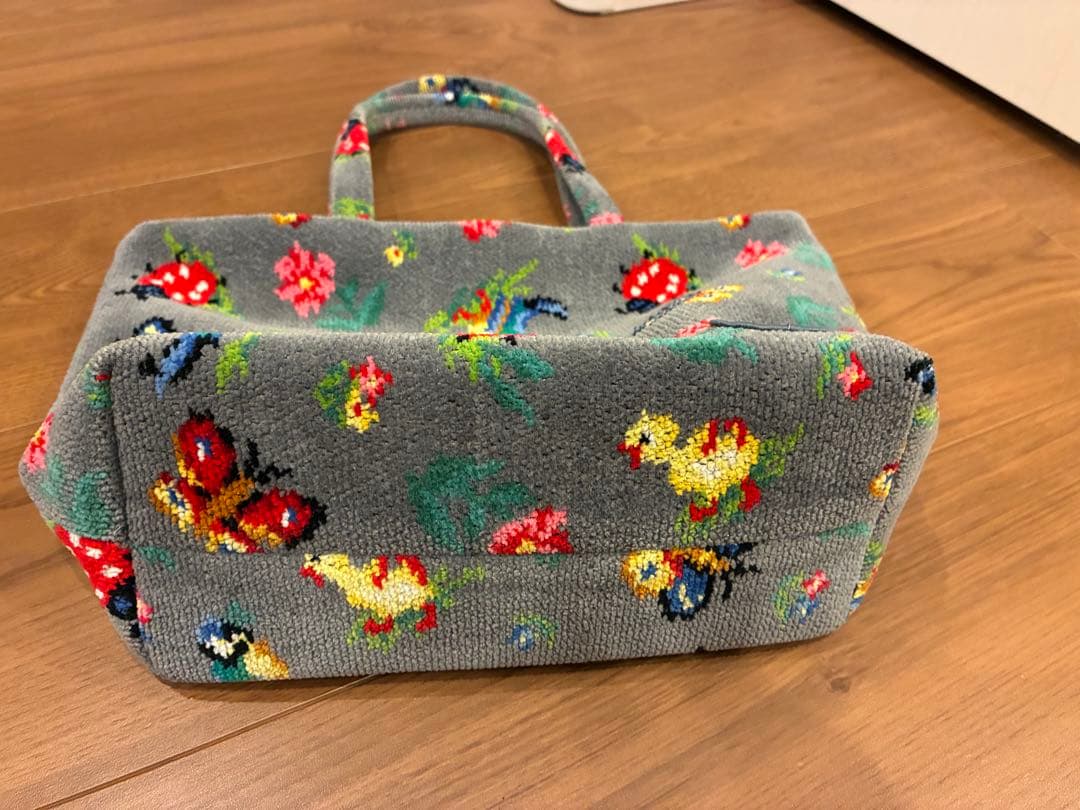 ハンドルカバー付☻︎フェイラー 銀座限定 ハイジ トートバッグ グレー