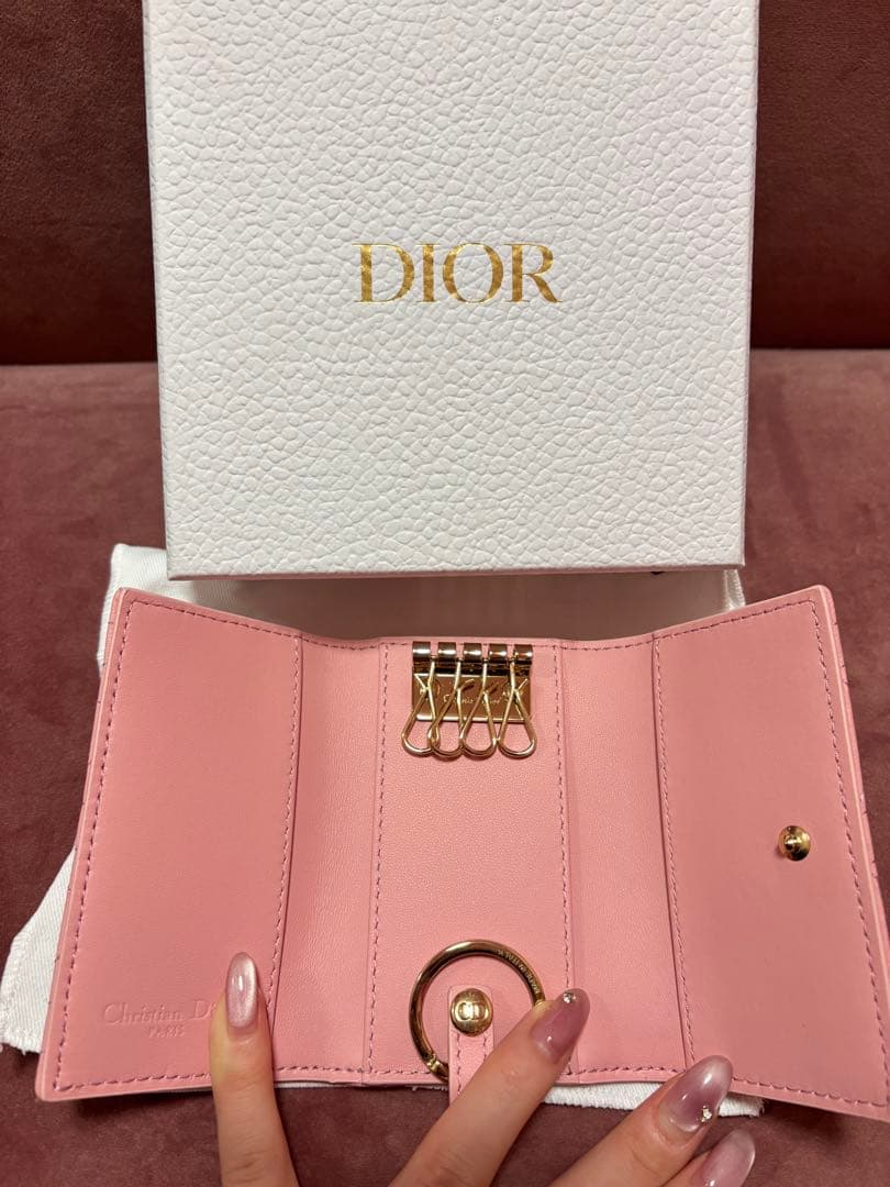 DIOR レディディオール♡レザー キーケース ピンク