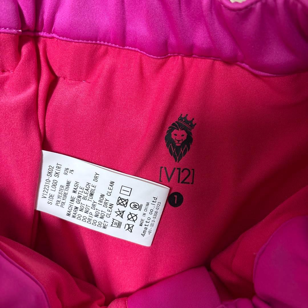 V12 レディース ゴルフスカート ピンク