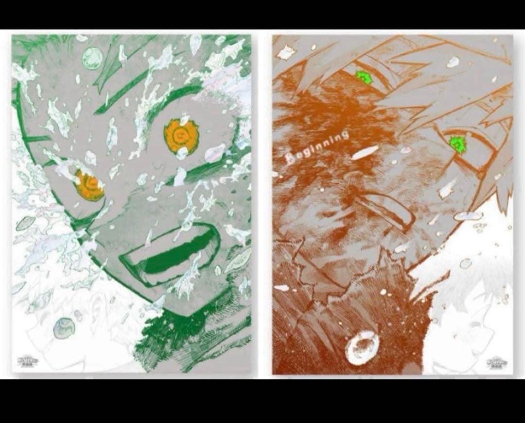 ヒロアカ 原画展 A2アート ポスター The Beginning 爆豪 緑谷