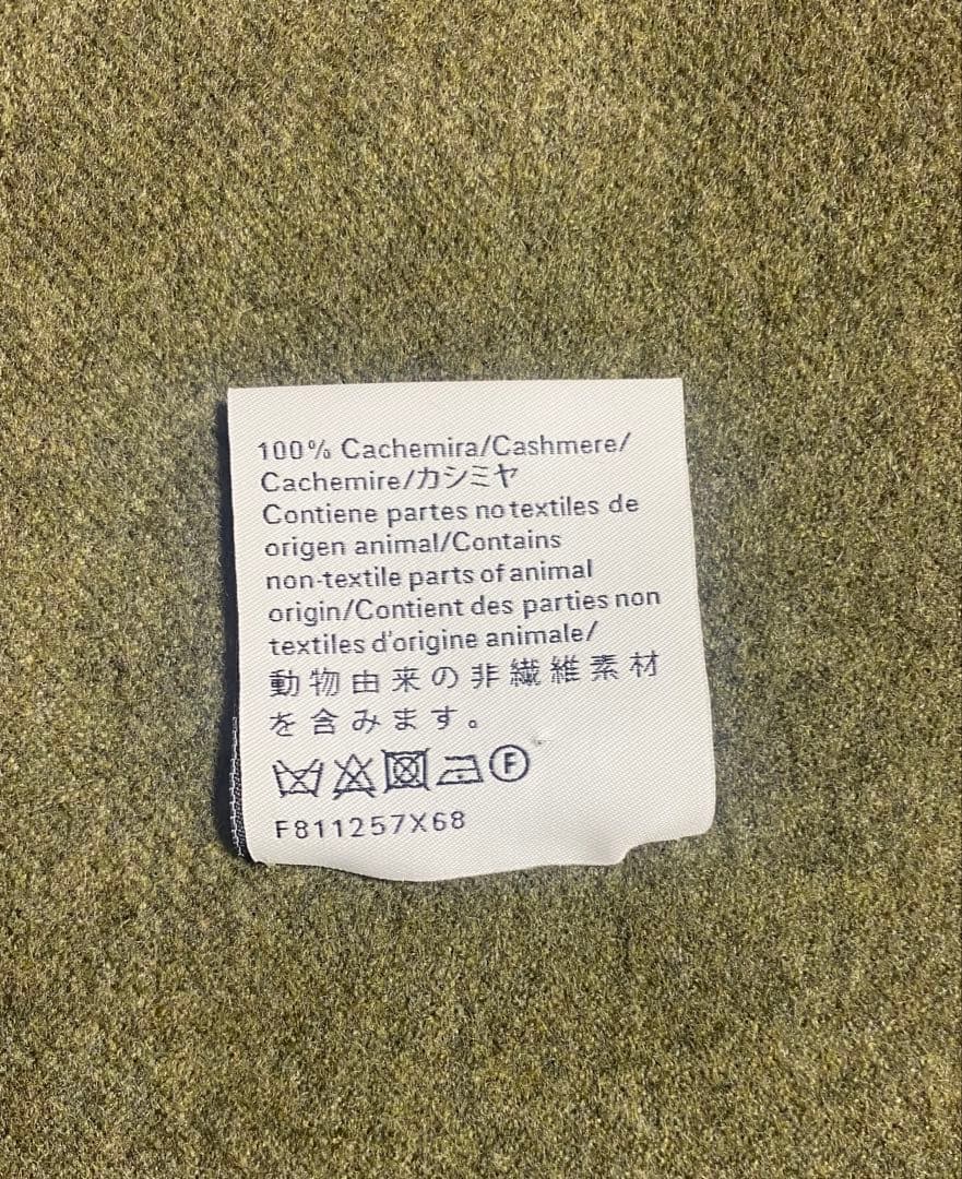 【未使用品】LOEWE マフラー カシミア100% カーキグリーン