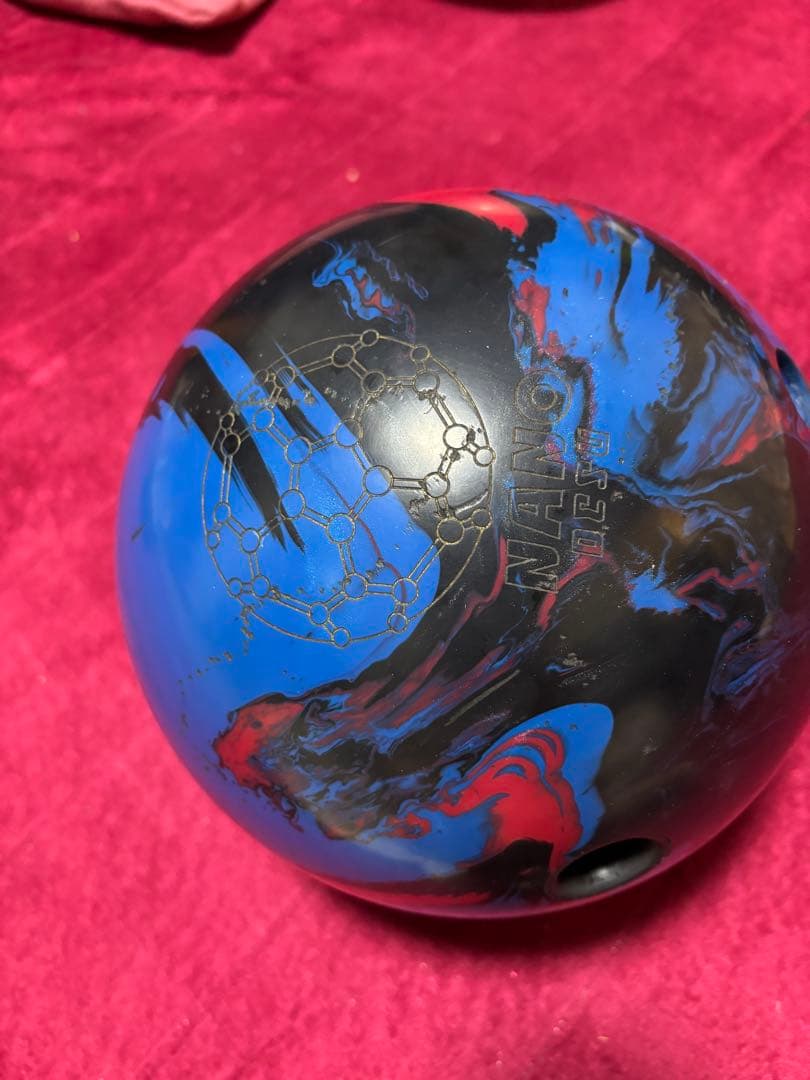 ナノデス アキュラインツアープレミアム7 ボウリングボール 日本製 青黒赤