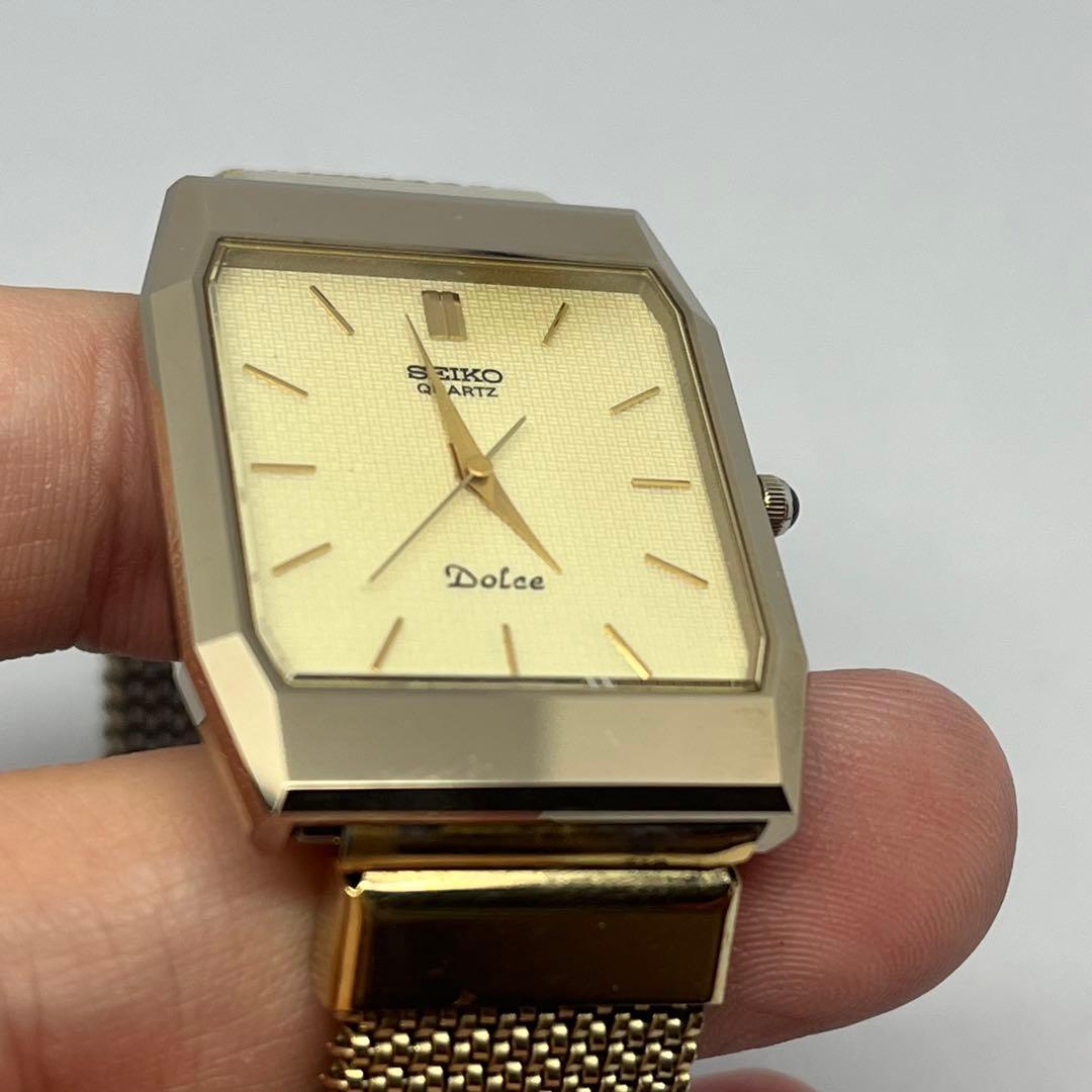 美品 セイコー ドルチェ ゴールド スクエア 腕時計