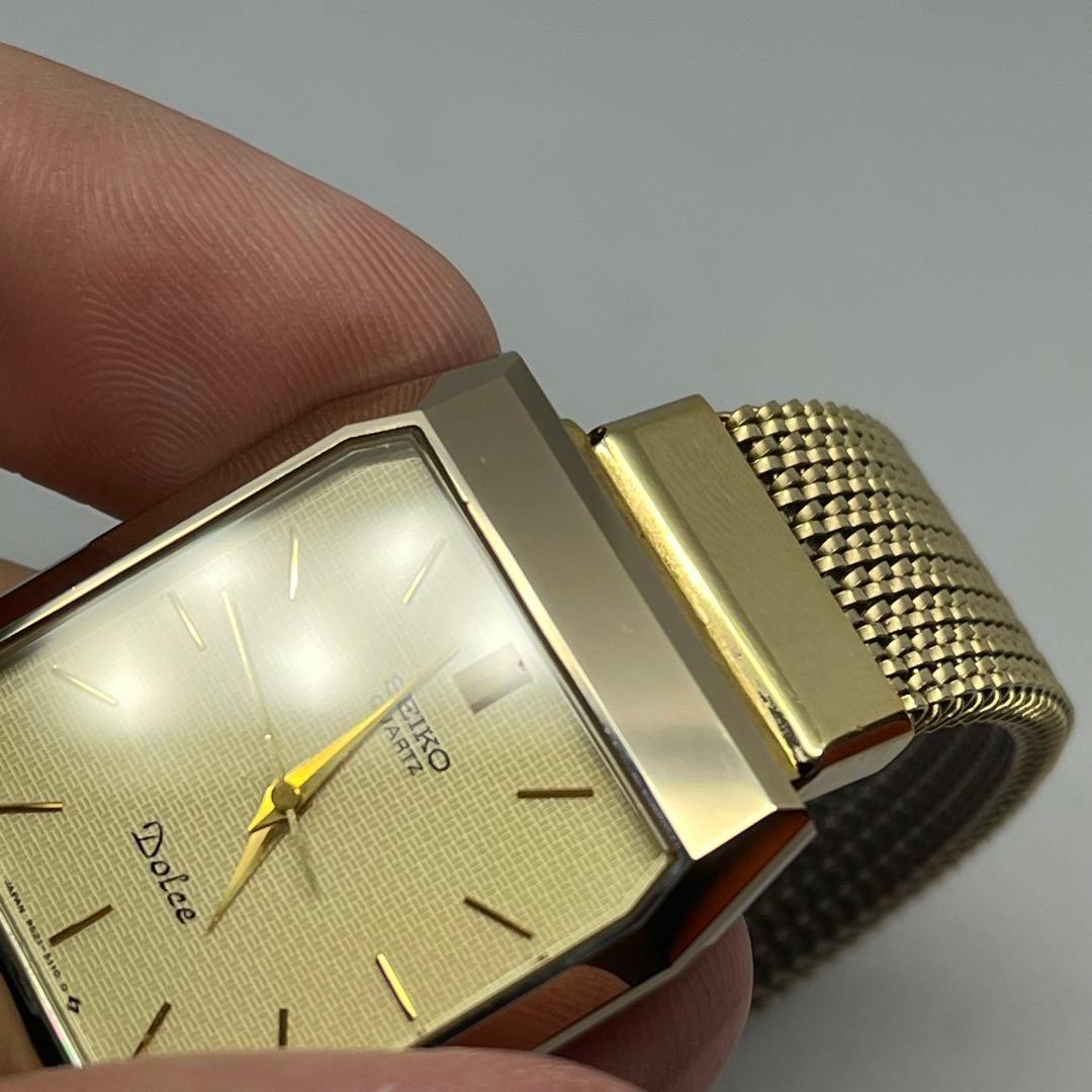 美品 セイコー ドルチェ ゴールド スクエア 腕時計