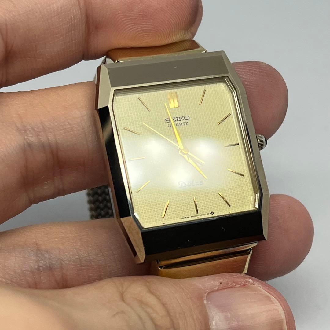 美品 セイコー ドルチェ ゴールド スクエア 腕時計
