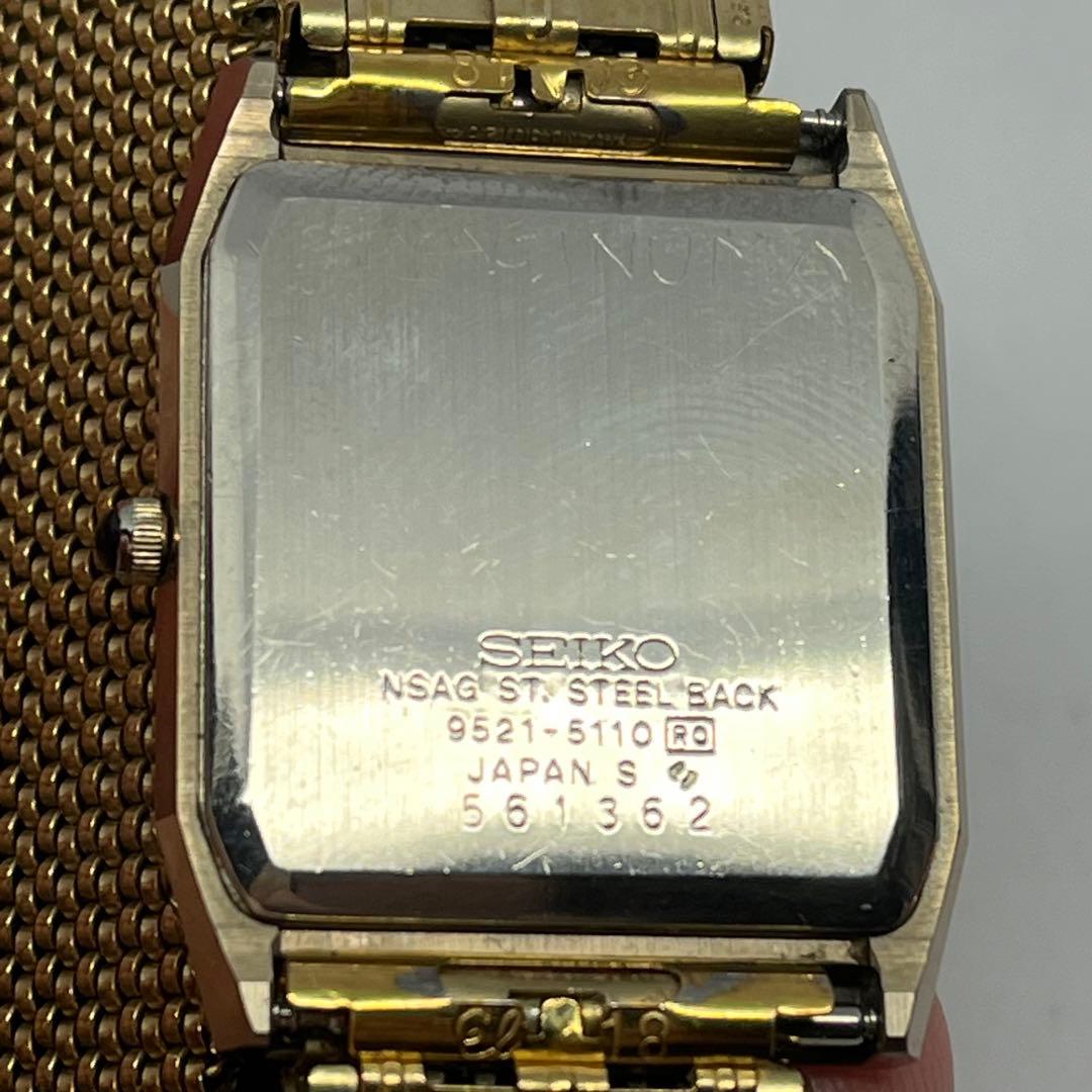 美品 セイコー ドルチェ ゴールド スクエア 腕時計