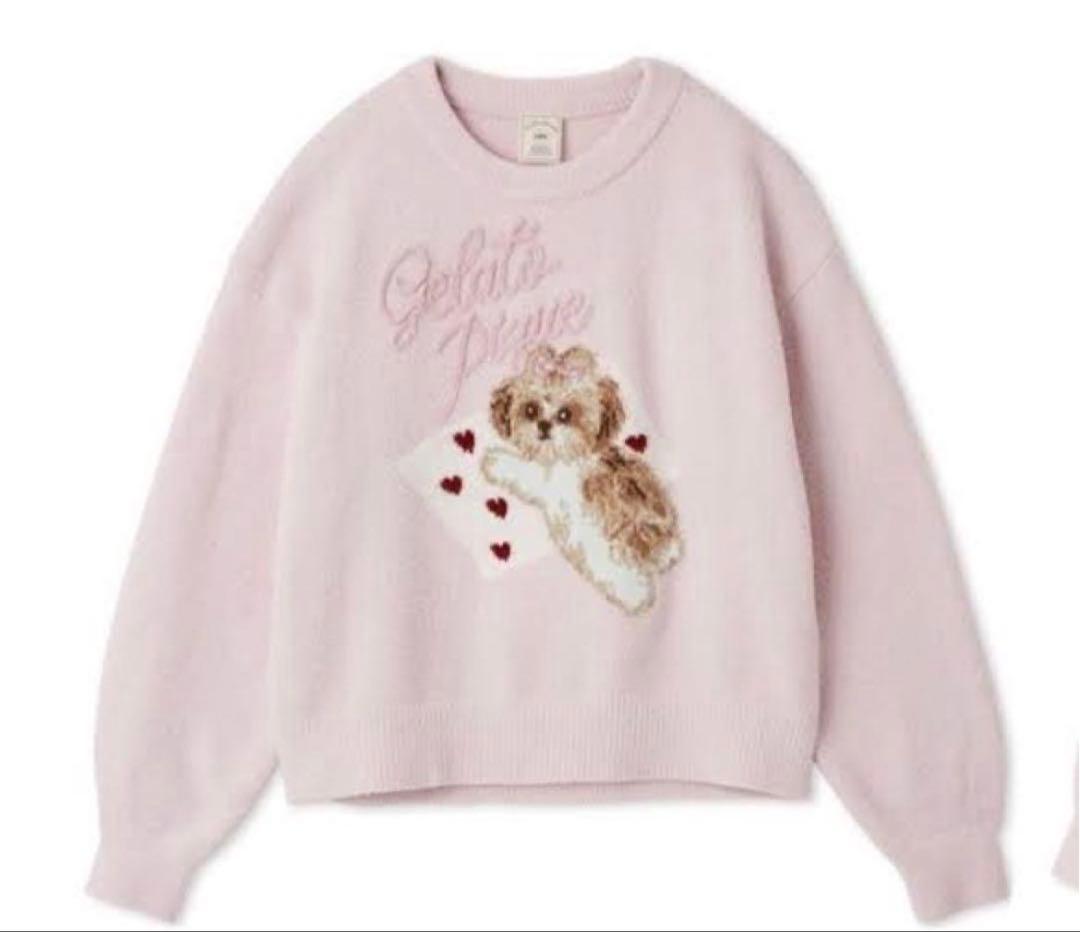 ジェラートピケ シーズージャガードプルオーバー ピンク