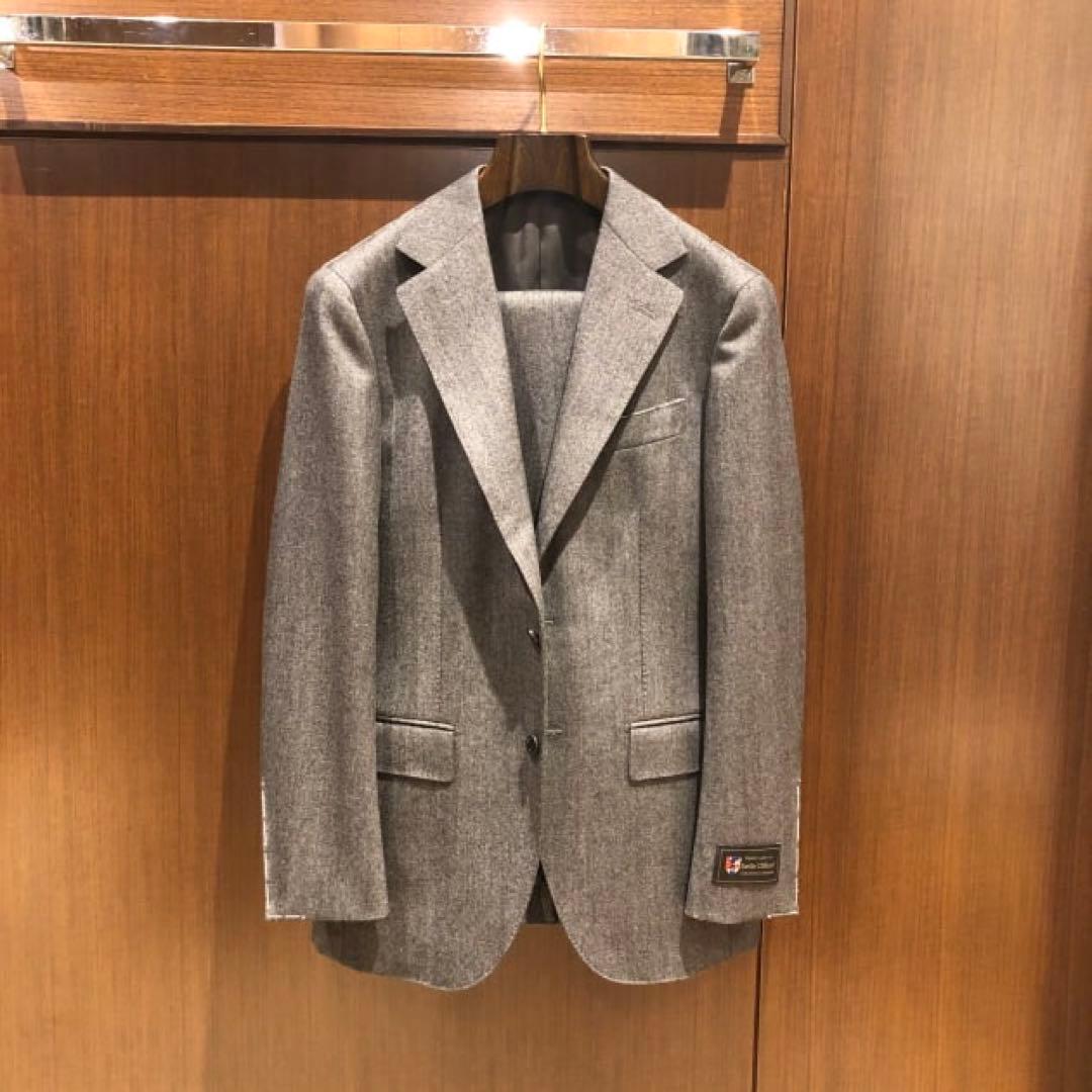 ビームスエフ / SAVILE CLIFFORD ヘリンボーン スーツ48