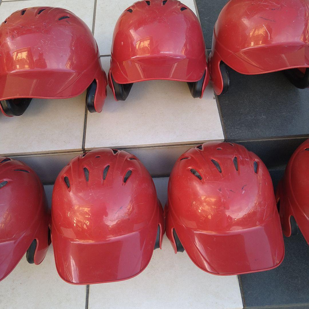 ソフトボール ヘルメット 9個セット 赤 L サイズ５個Oサイズ４個袋付き！