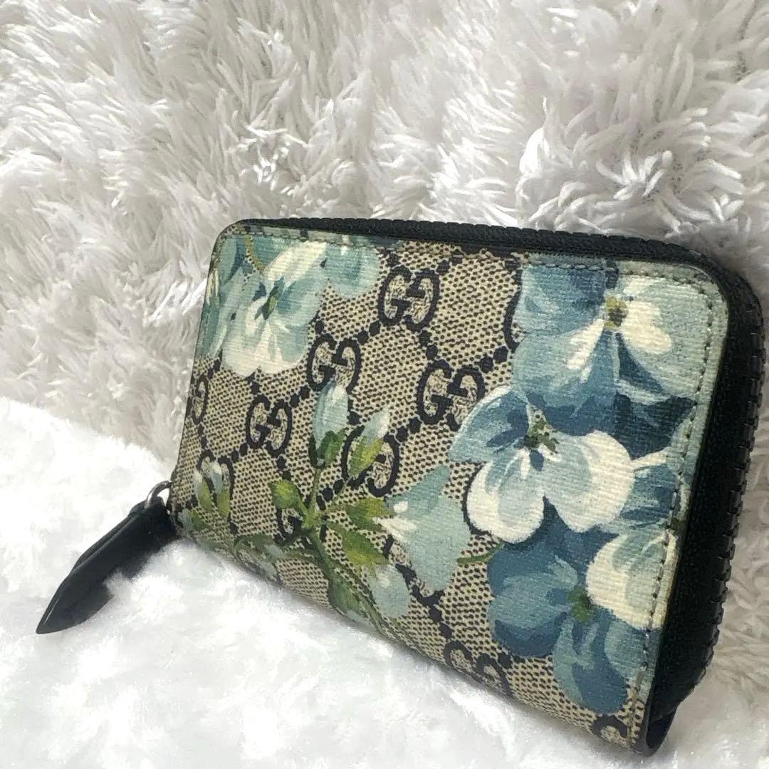 【極美品✨希少廃盤】グッチ ブルームス　GGスプリーム コンパクトウォレット