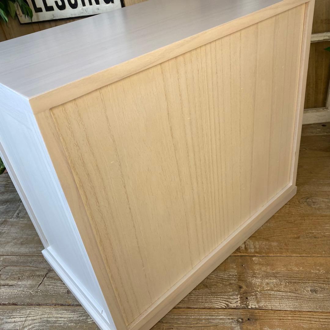 大幅値下げセール中！木製多引き出し桐チェストタンスBホワイト60㎝×53㎝