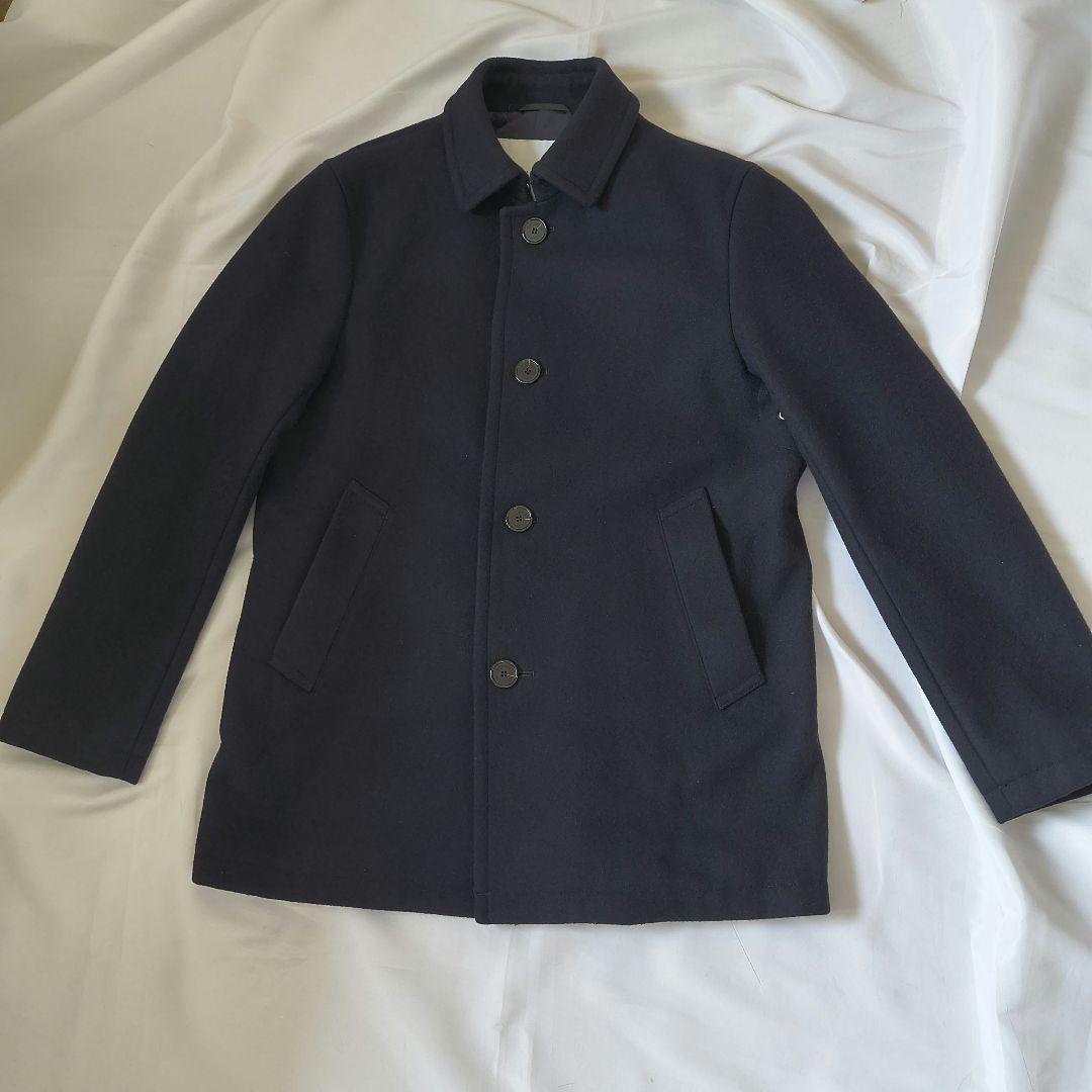 マッキントッシュフィロソフィー ネイビー ウール ピーコート 40