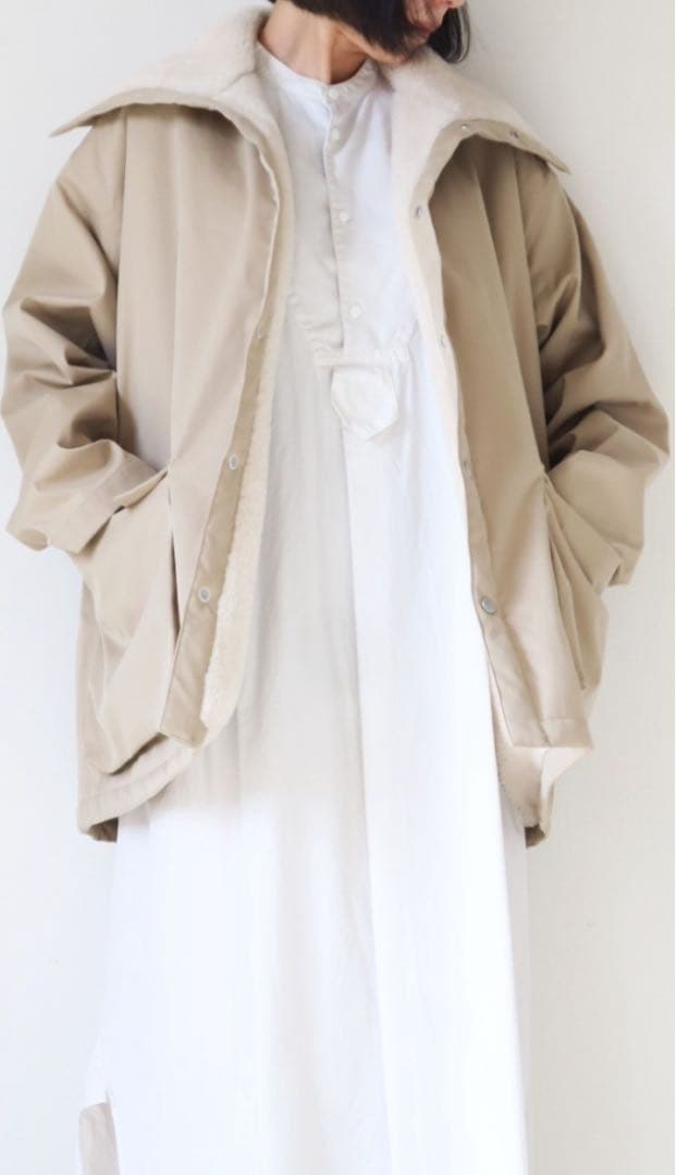 TOUJOURS ライニングボアハイネックジャケット 2025AW