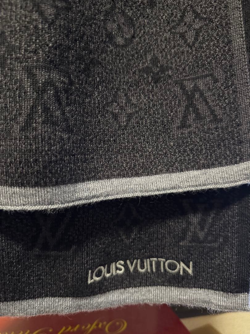 魂LOUIS VUITTON モノグラムマフラー ブラック