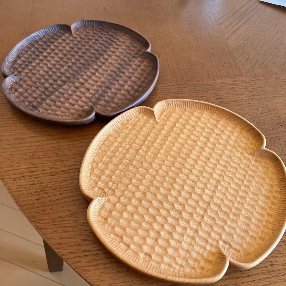 木工房玄　高塚和則　桜　ウォールナット　トレー2枚セット