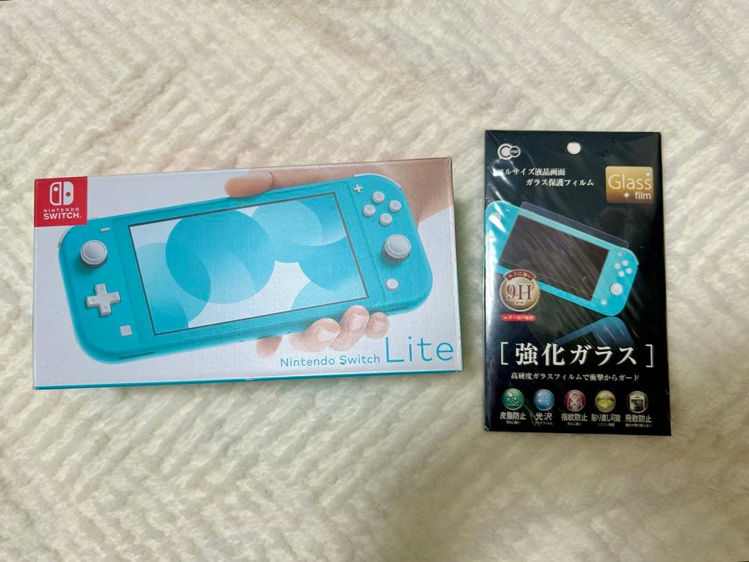Nintendo Switch Lite ターコイズ + 強化ガラス