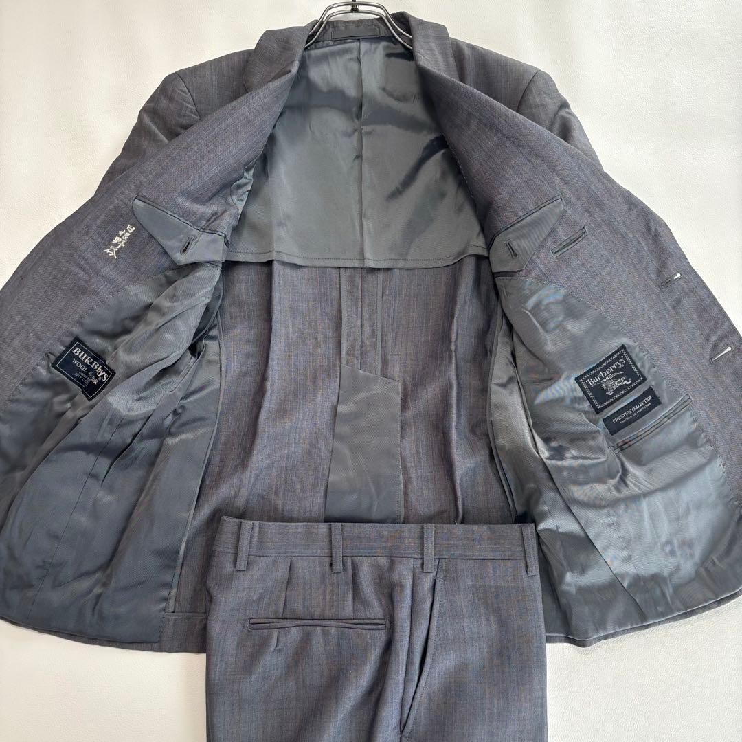 バーバリー[カシミヤ モヘア混]スーツ セットアップ Sサイズ ストライプ