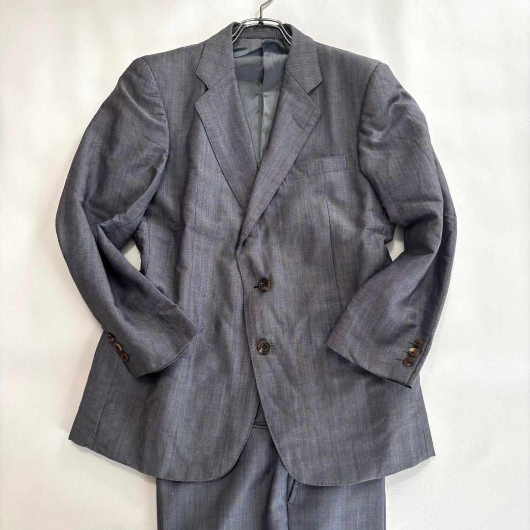 バーバリー[カシミヤ モヘア混]スーツ セットアップ Sサイズ ストライプ