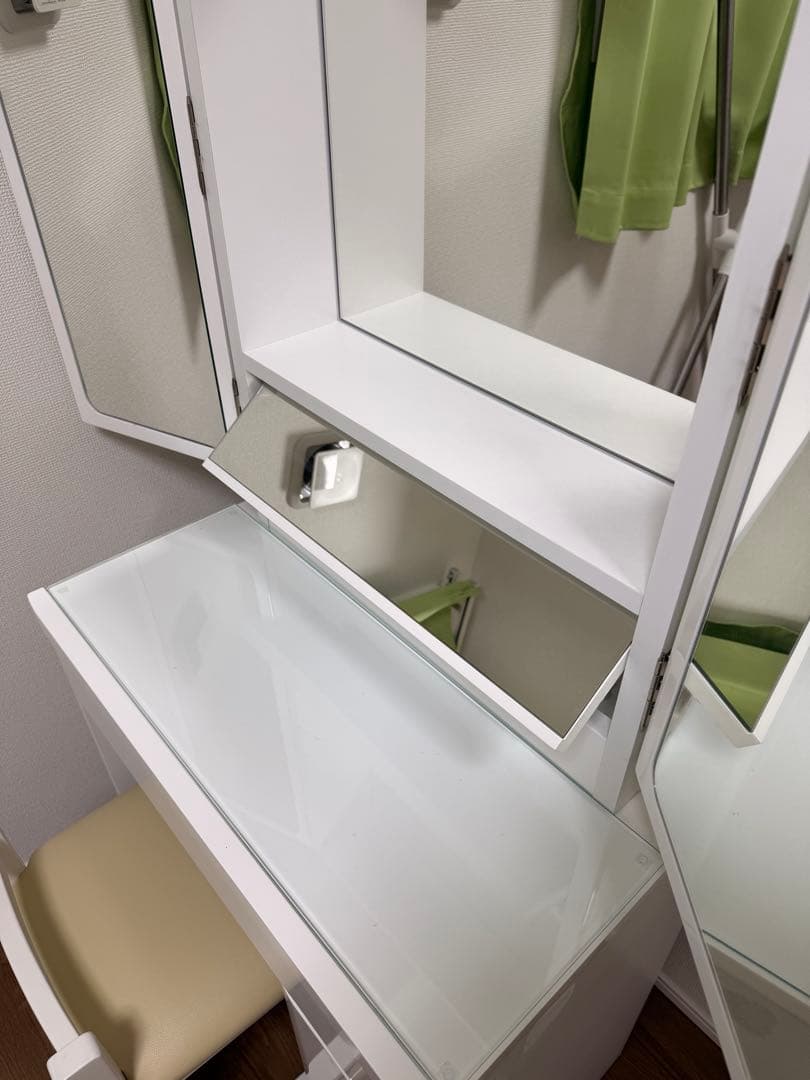 最終値下げ　NITORI ホワイト ドレッサー 鏡台　美品　即購入　椅子付き