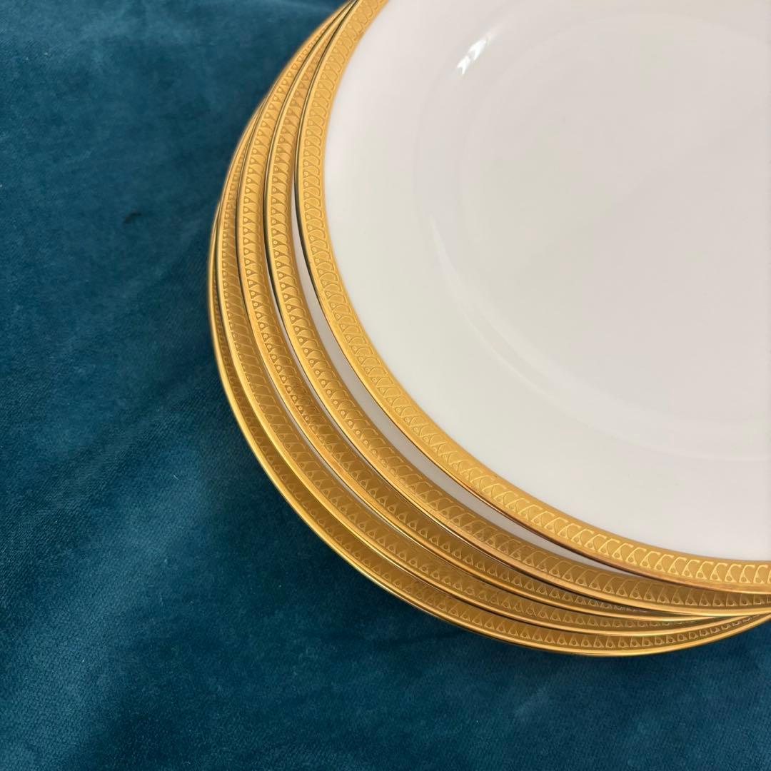 極美品‼︎大倉陶園　片葉金蝕プレート6枚セット　箱付き未使用　希少