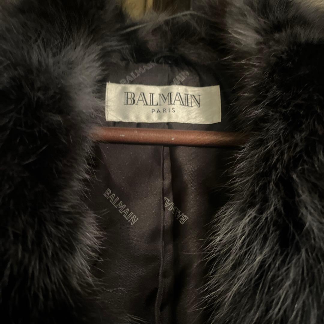 BALM AN ラムスキンレザージャケット❤️ブルーフォックスファー