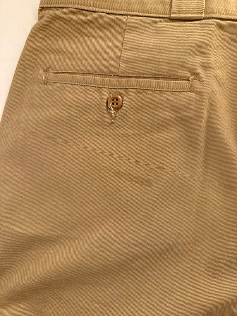 Dickies 刺繍タグ 茶タグ 復刻 ワークパンツ USA製 カーキ 50s