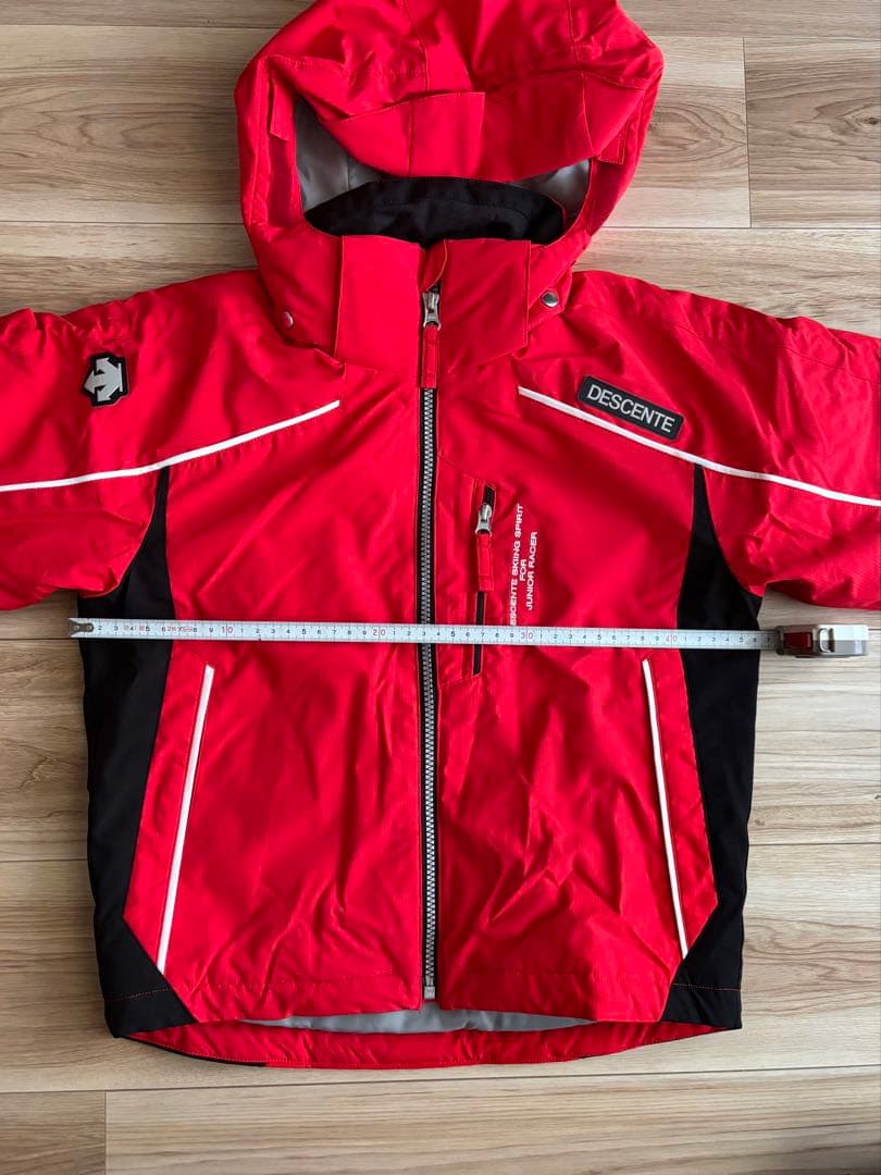 DESCENTE 子ども用スキーウェア レッド/ブラック