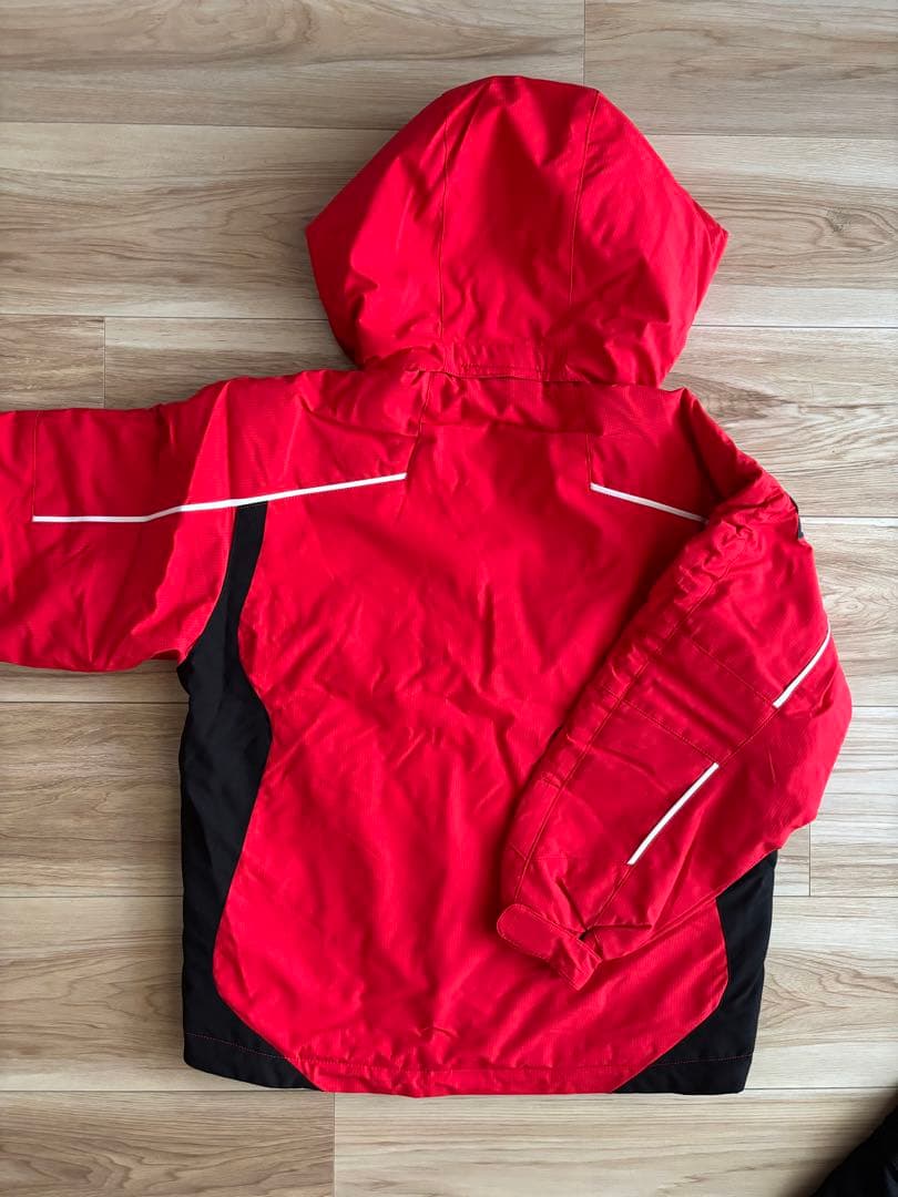 DESCENTE 子ども用スキーウェア レッド/ブラック