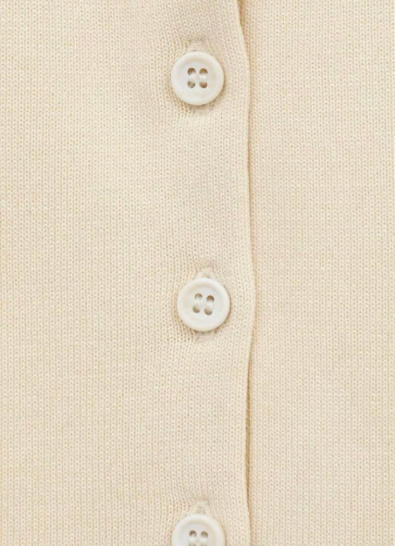 トップス CLANE SHOULDER PADS POLO KNIT TOPS